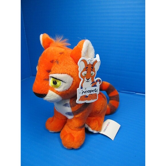Neopets Orange Kougra Plush 7” 2006 Limited Too Striped Tiger Plushie W/ Tag - Picture 1 of 9
